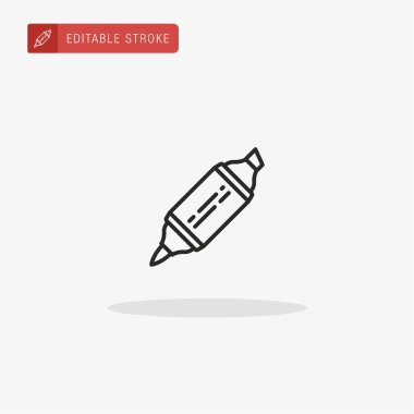 Vurgulama simgesi vektörü. Sunum için daha vurgulayıcı simge.