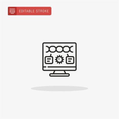 DNA iplikleri ikon vektörü. Sunum için DNA İplikleri simgesi.