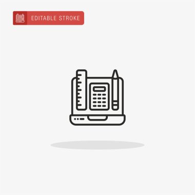 Dizüstü bilgisayar simgesi vektörü. Sunum için dizüstü simgesi.