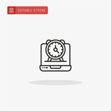 Dizüstü bilgisayar simgesi vektörü. Sunum için dizüstü simgesi.