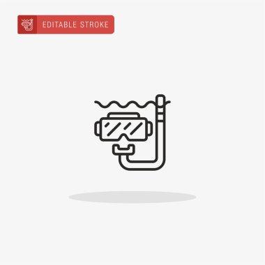 Dalış simgesi vektörü. Sunum için dalış simgesi.