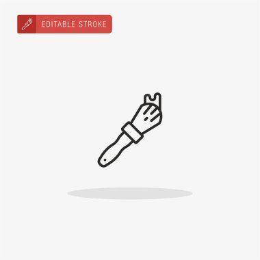 Boya fırçası ikon vektörü. Sunum için boya fırçası simgesi.