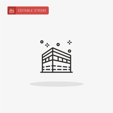 Kabe ikon vektörü. Sunum için Kabe simgesi.