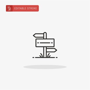 Yönlendirme simgesi vektörü. Sunum için yön simgesi.