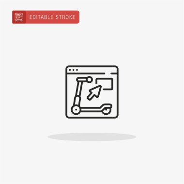 Tarayıcı simge vektörü. Sunum için tarayıcı simgesi.