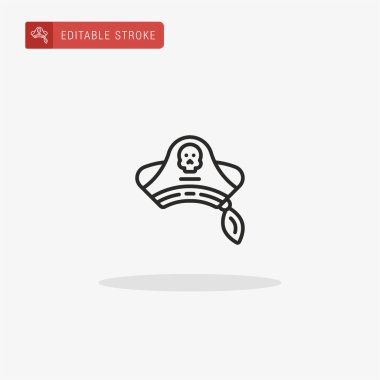 Korsan ikon vektörü. Sunum için korsan simgesi.