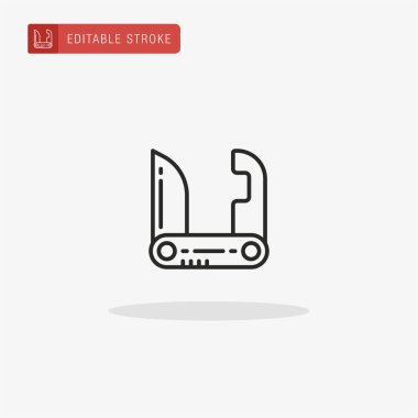 İsviçre Ordusu Bıçak ikonu vektörü. Sunum için İsviçre Ordu Bıçak simgesi.