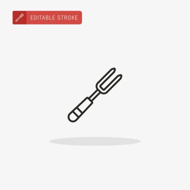 Çatal simgesi vektörü. Sunum için çatal simgesi.