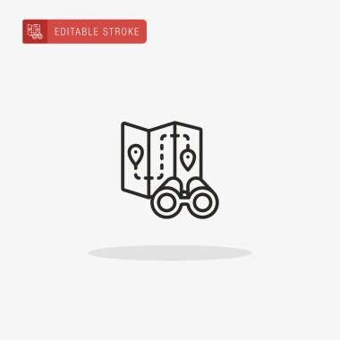 Simge vektörünü haritala. Sunum için harita simgesi.