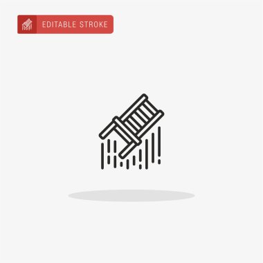 Sandalye ikonu vektörü. Sunum için sandalye simgesi.