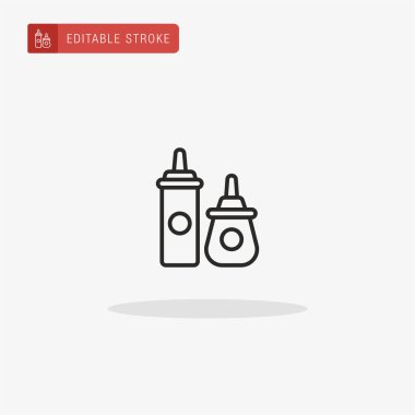 Sos simgesi vektörü. Sunum için sos simgesi.