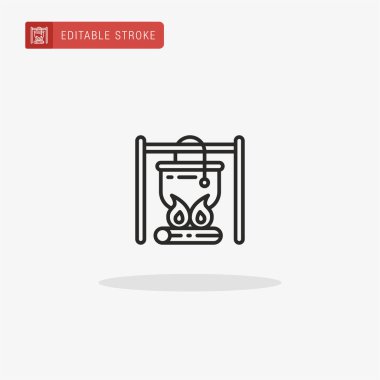 İkon vektörü pişiriliyor. Sunum için aşçılık simgesi.