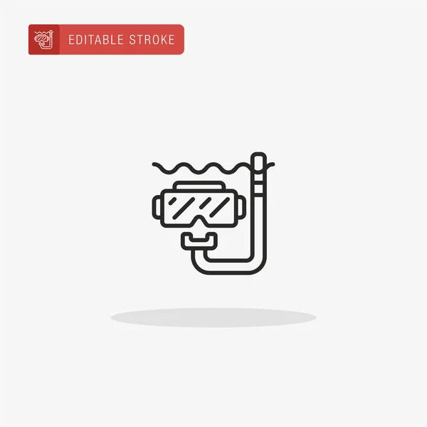 Wektor Nurkowania Ikony Ikona Nurkowania Prezentacji — Wektor stockowy