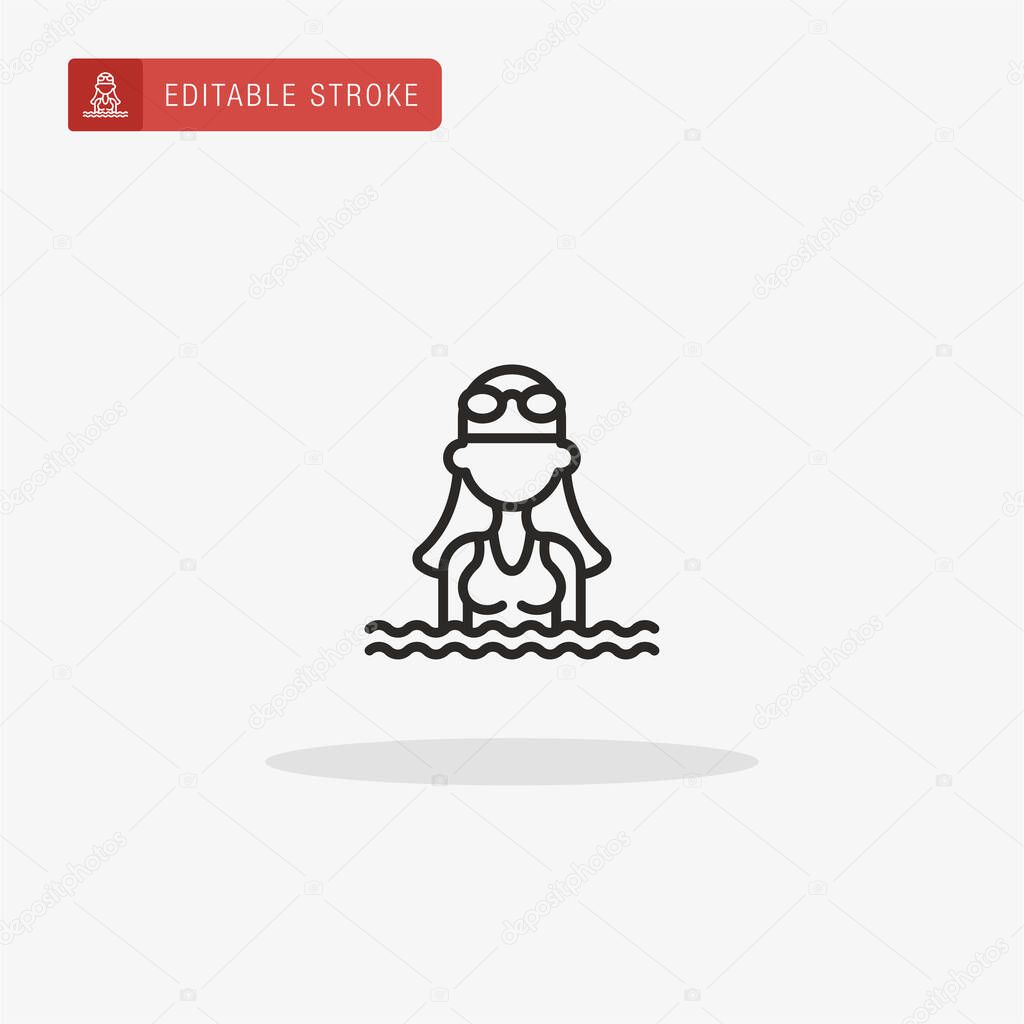 Swimmer Icon Vector Swimmer Icon For Presentation Premium Vector In Adobe Illustrator Ai Ai Format Encapsulated Postscript Eps Eps Format