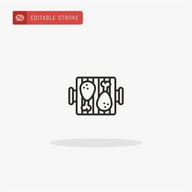 Tavuk ikonu vektörü. Sunum için tavuk simgesi.