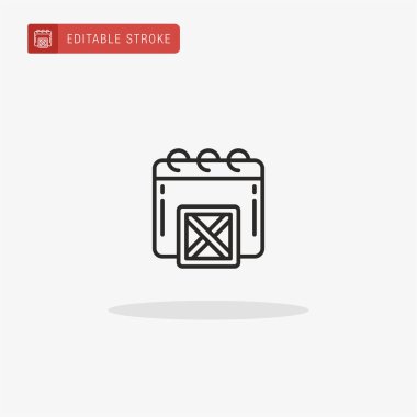 Takvim simgesi vektörü. Sunum için takvim simgesi.