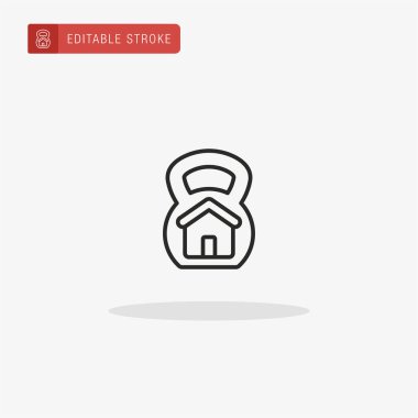 Ağırlık simgesi vektörü. Sunum için ağırlık simgesi.