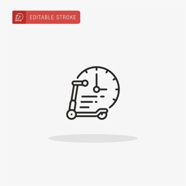 Saat simgesi vektörü. Sunum için saat simgesi.