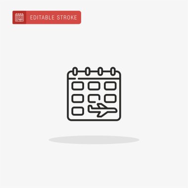 Takvim simgesi vektörü. Sunum için takvim simgesi.