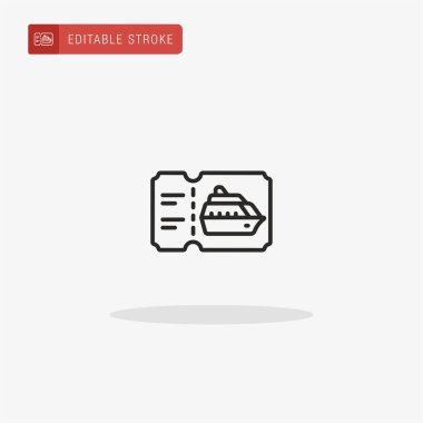 Bilet simgesi vektörü. Sunum için bilet simgesi.