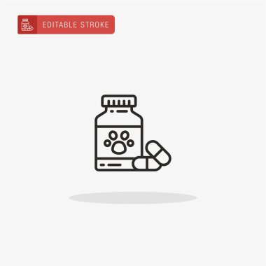 İlaç ikon vektörü. Sunum için hap simgesi.