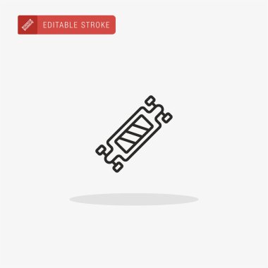 Uzuntahta simge vektörü. Sunum için uzun tahta simgesi.