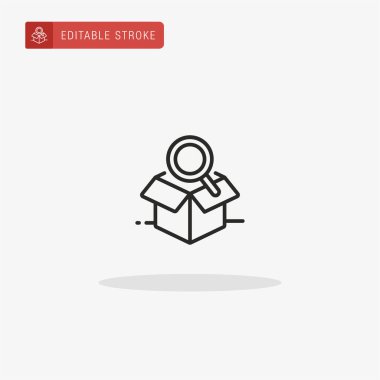 Kutu simgesi vektörü. Sunum için kutu simgesi.