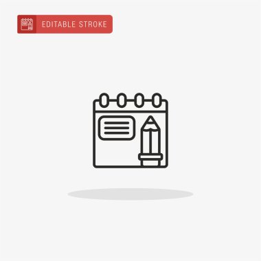 Çizim kitabı ikon vektörü. Sunum için çizim kitabı simgesi.