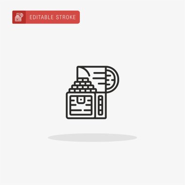 Hazine ikonu vektörü. Sunum için hazine simgesi.