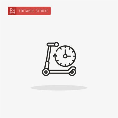 Scooter ikon vektörü. Sunum için scooter simgesi.