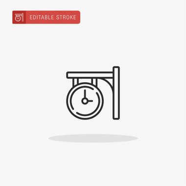 Saat simgesi vektörü. Sunum için saat simgesi.