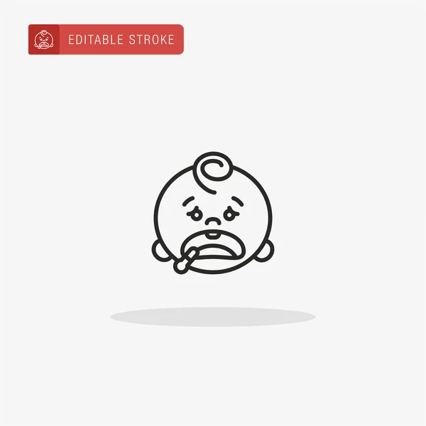 Sick Boy Icon Vector Sick Boy Icon Presentation — Stock Vector