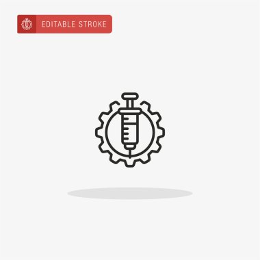 Aşı ikonu vektörü. Sunum için aşı simgesi.