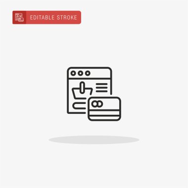 Tarayıcı simge vektörü. Sunum için tarayıcı simgesi.