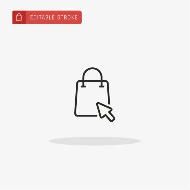 Torba simgesi vektörü. Sunum için torba simgesi.