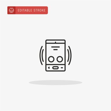 Gelen Arama simgesi vektörü. Sunum için gelen çağrı simgesi.