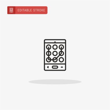 Kalıp kilidi simge vektörü. Sunum için Kalıp Kilidi simgesi.