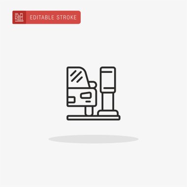 Makine simgesi vektörü. Sunum için makine simgesi.