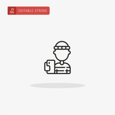 Erkek ikon vektörü. Sunum için erkek simgesi.