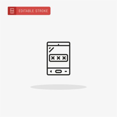 Pin kodu simge vektörü. Sunum için Pin Kodu simgesi.