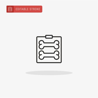 X Ray ikon vektörü. Sunum için X Ray simgesi.