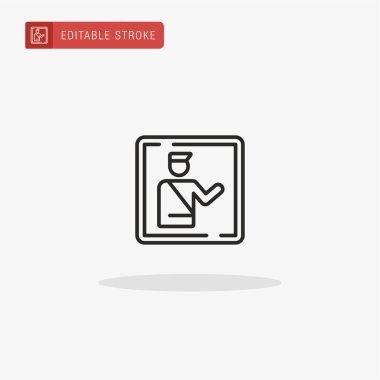 İmza simgesi vektörü. Sunum için imza simgesi.