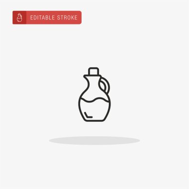 Yağ ikonu vektörü. Sunum için yağ simgesi.