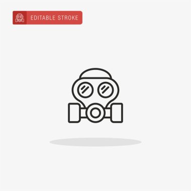 Maske simgesi vektörü. Sunum için maske simgesi.