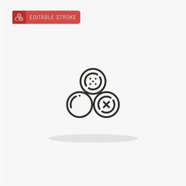 Düğme simgesi vektörü. Sunum için düğme simgesi.