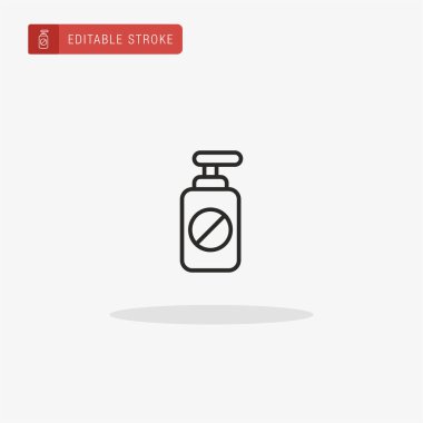 Krem ikon vektörü. Sunum için krem simgesi.