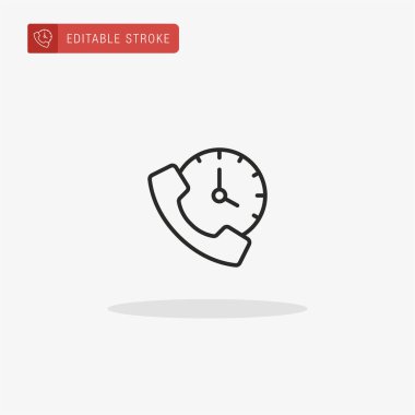 Çalışma Saati simgesi vektörü. Sunum için Çalışma Saati simgesi.