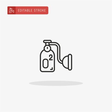 Oksijen Tankı ikon vektörü. Sunum için Oksijen Tankı simgesi.