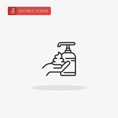 Sabun ikonu vektörü. Sunum için sabun simgesi.