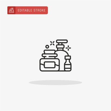 Krem simgesi vektörü. Sunum için krem simgesi.